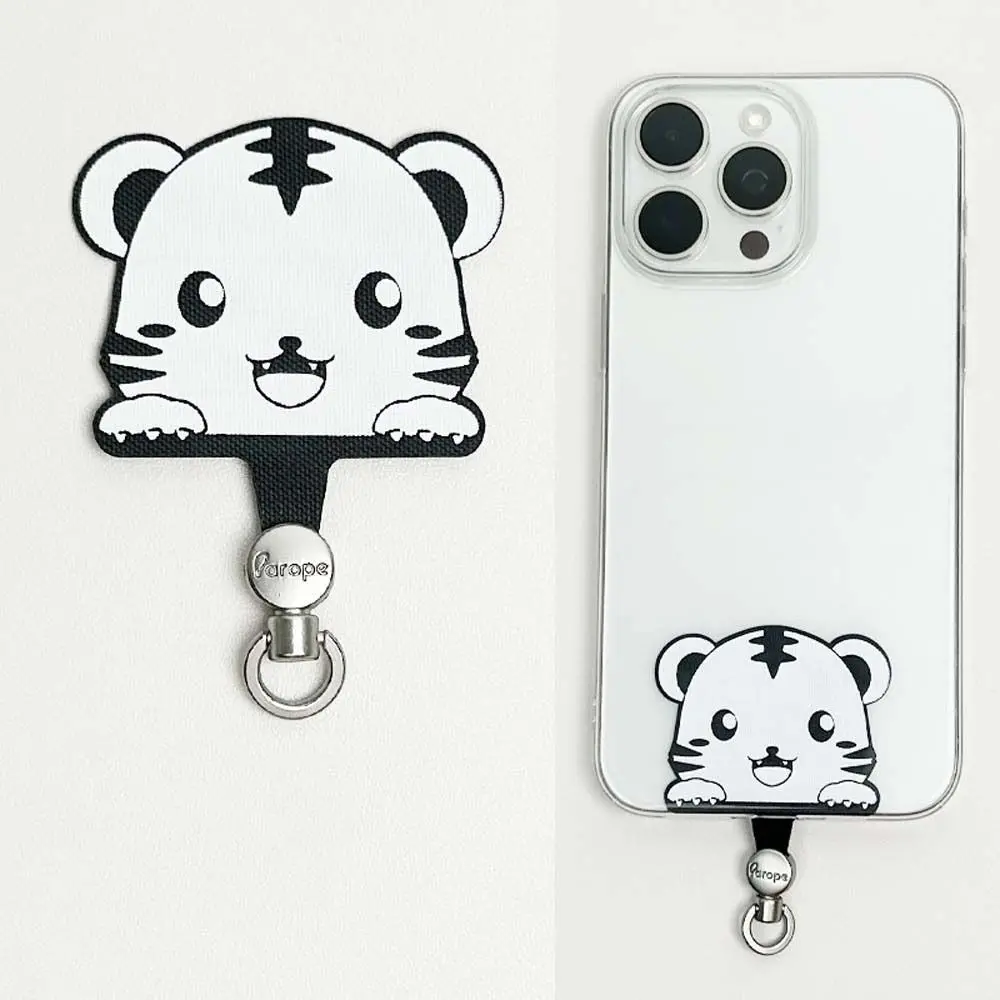 

Cartoon Panda Phone Tether Tab Safety Connecter 360 Rotatable Mobile Phone Gasket Detachable Cat Dog Cellphone Lanyard Patch