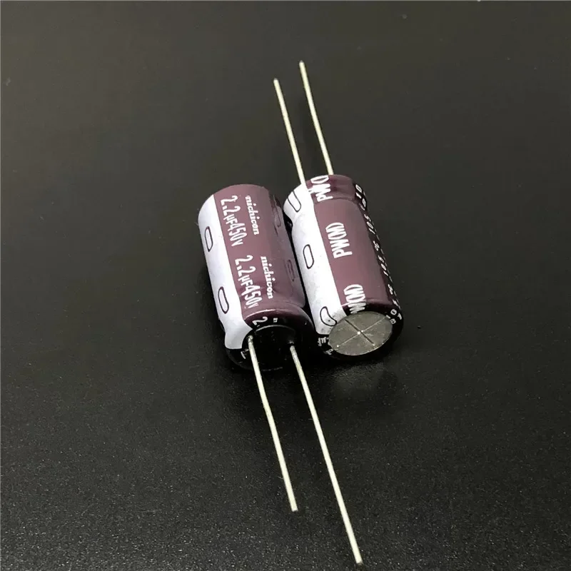 

100pcs 2.2uF 450V NICHICON PW Series 10x20mm Low Impedance Long Life 450V2.2uF Aluminum Electrolytic capacitor