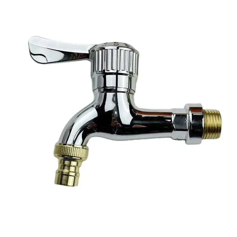 

Wall Mounted Washer Faucet 1/2" Male Quick Connector Plastic Water Hose Garden Balcony Cooled Single Tap