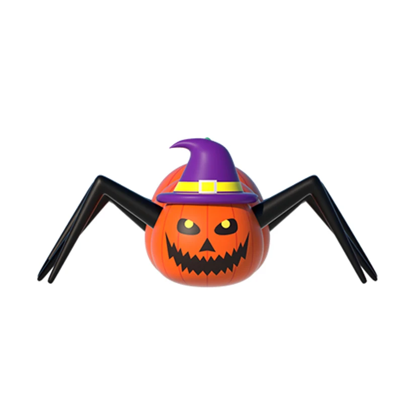 Trick Events Promotion Customized Inflatable Halloween Pumpkin Interesting Blow Up Spider Pumpkin