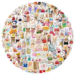 10/30/50/100pcs Kawaii Sylvanian Families Stickers Cute Decals for Kids Toy DIY Water Bottle Laptop Phone Graffiti Sticker Decor