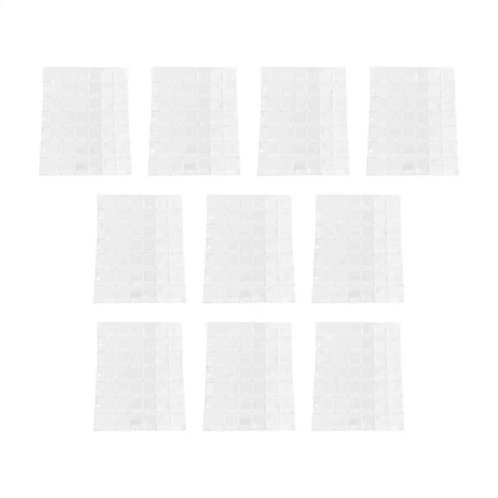 42 Pocket Coin Sheet Binder Pages Clear PVC Album Collection Supplies Holder for Coin Cardboards and Collectors