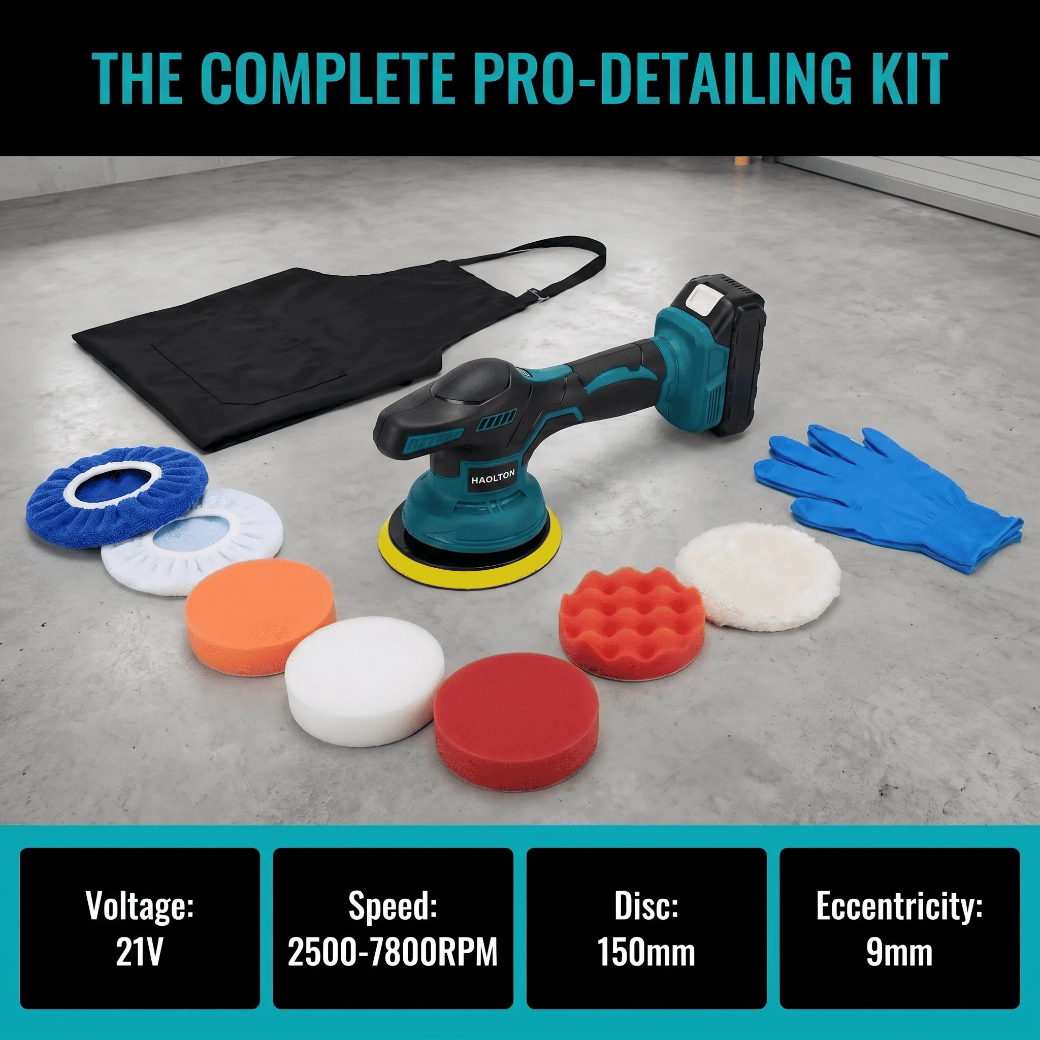 MAKITA 18V HAOLTON Cordless Car Polisher Dual Action Wireless Polishing Machine Electric Polish Machines Adjustment Power Tools view 2