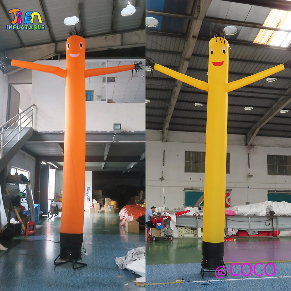 Hombre de tubo de aire de 5m + 45cm, hombre de baile de una sola pierna, bailarín de cielo inflable, aire de dibujos animados, publicidad al aire libre