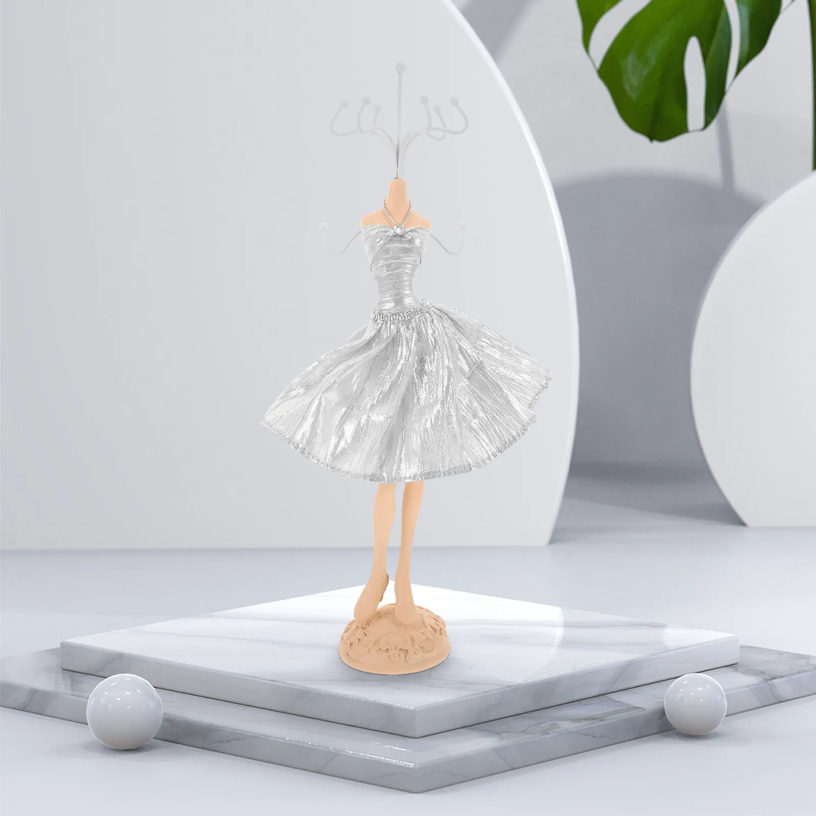 

Princess Mannequin Jewelry Display Stand Cloth Rubber Material for Earrings Necklace Organizer Jewelry Storage Rack Display