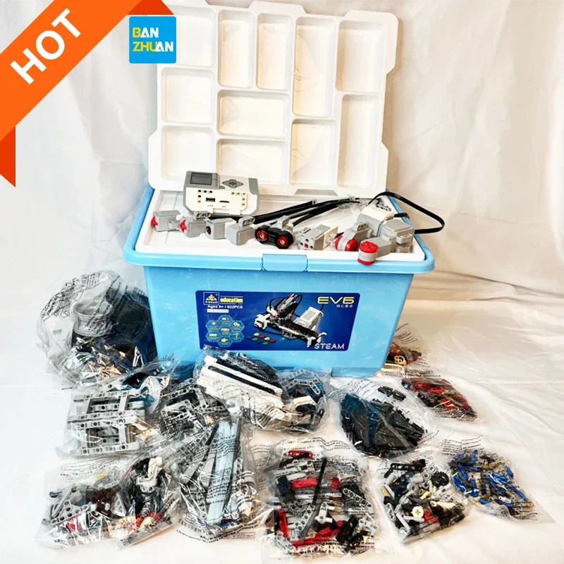 

EV6 Programmable Robotics Building Blocks Bricks Compatible with EV3 45544 Classic Core Set STEM Education Robot Toys for Teens