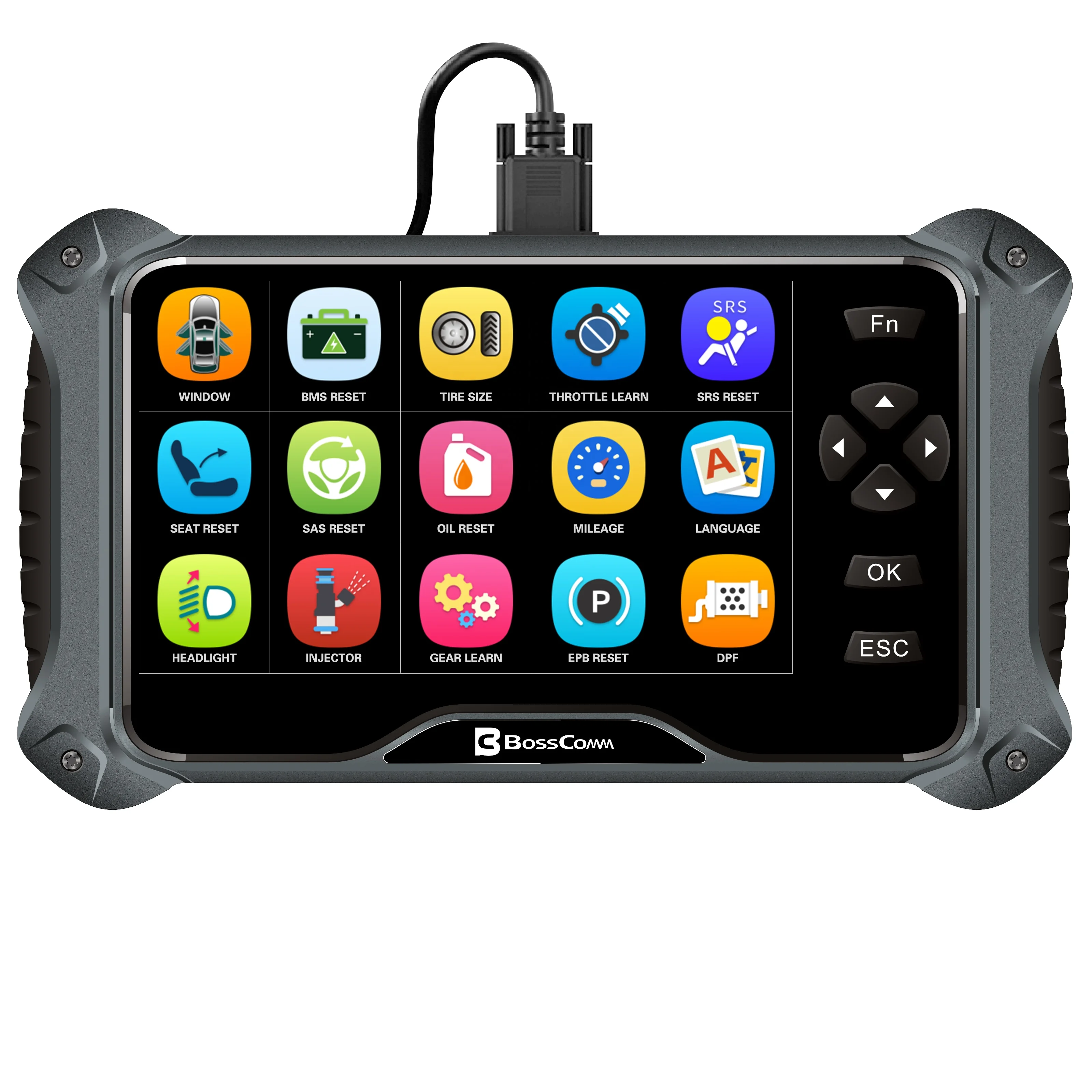 ماسح ضوئي OBD2 للسيارة ABS SRS، فحص قارئ رمز المحرك، أداة مسح تشخيص السيارة #2