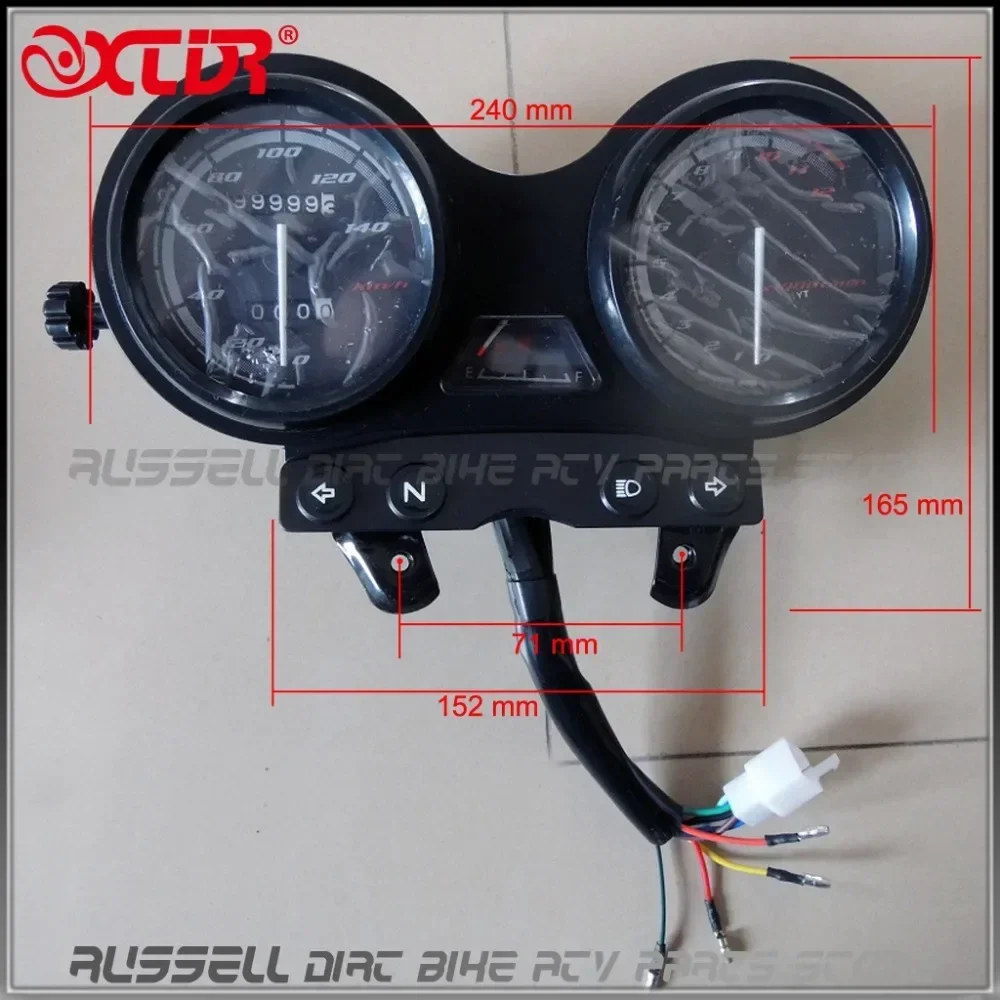 Tachometer Assembly Mechanical Speedometer  Speedo Clocks For YAMAHA YBR 125 YBR125 2005-2009 OEM