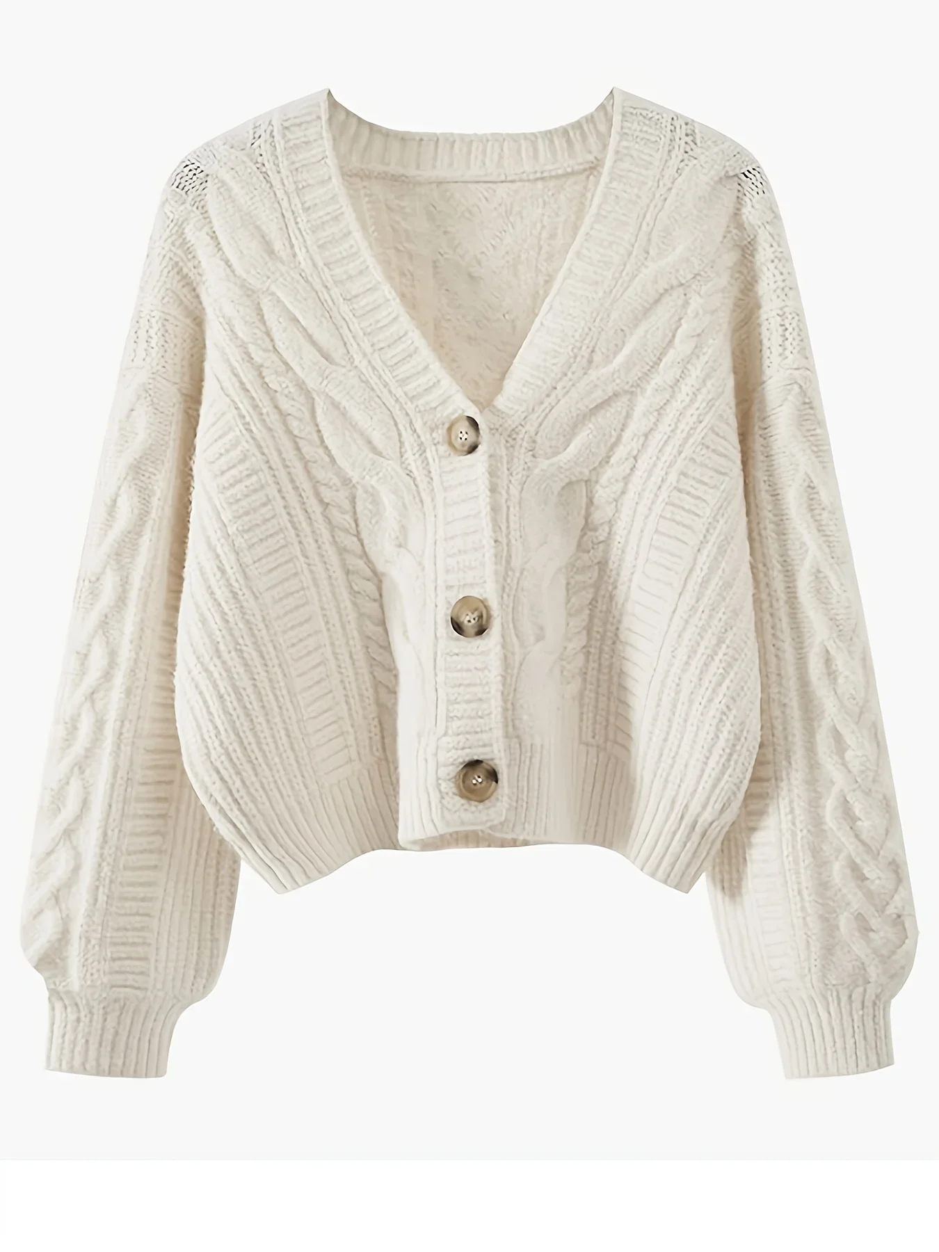 

Женский элегантный кардиган с V-образным вырезом. Свободный крой с планкой на пуговицах. Идеальный осенне-зимний свитер. Покупайте сейчас!