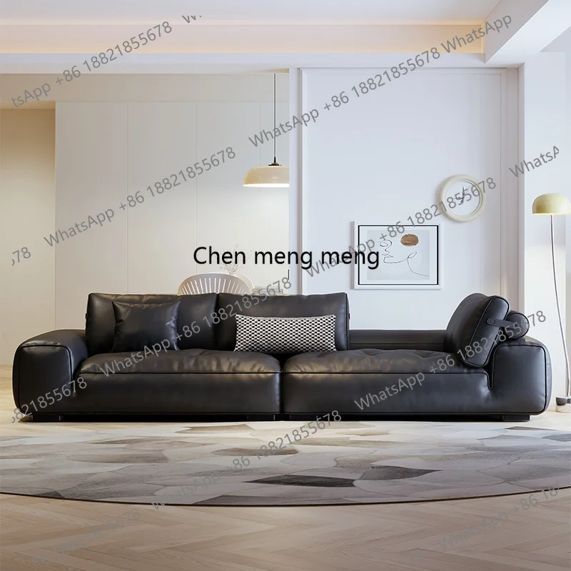 

European Living Room Sofas Minimalist Leather Wooden Designer Daybed Sofas Modern Nordic Italian Canape Salon Home Furniture