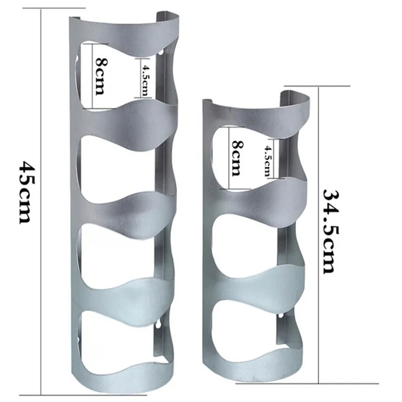 PEANDIM Creative Stainless Steel Wine Rack Wine Bottle Holder Bar Red Wine Stand Household Wall-hanging Wine Rack Decoration