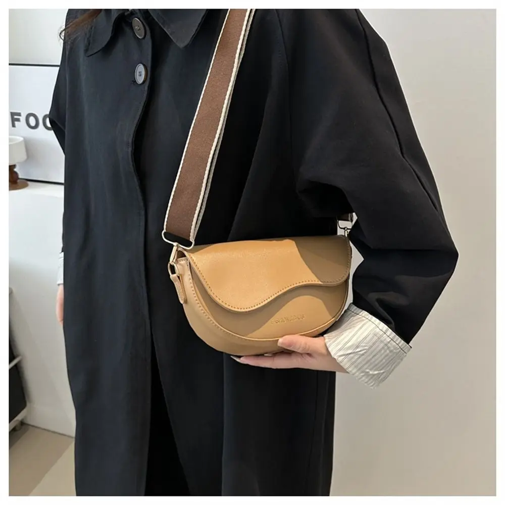 Fashion Women Shoulder Bag Crossbody Bag PU Leather Small Handbags Purses Retro Semicircle Messenger Bags Female Clutch Tote