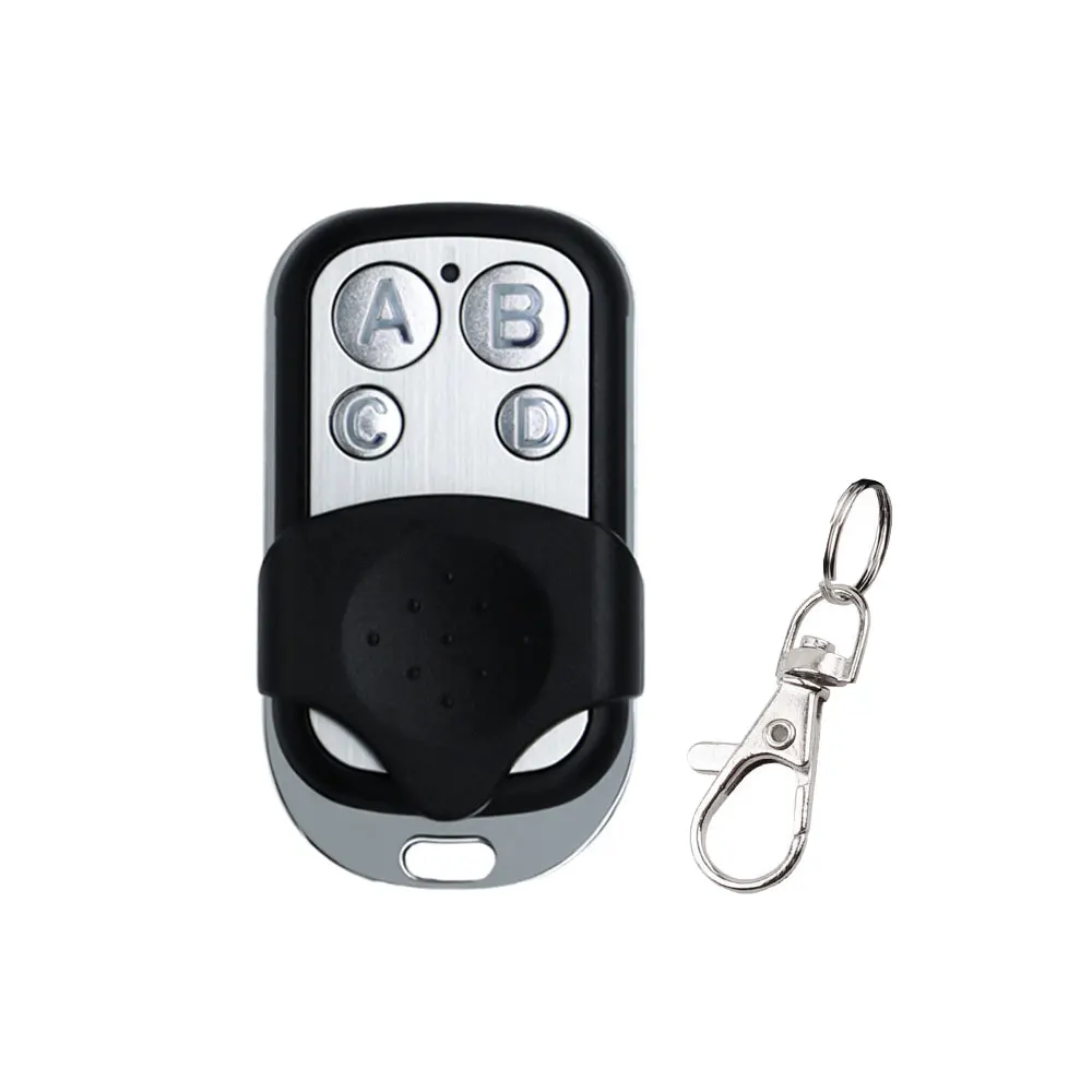 Metal 4 Buttons Push Cover Protection 433MHz Remote Control Learning Code For Smart Home Garage Door Rolling Door Opener