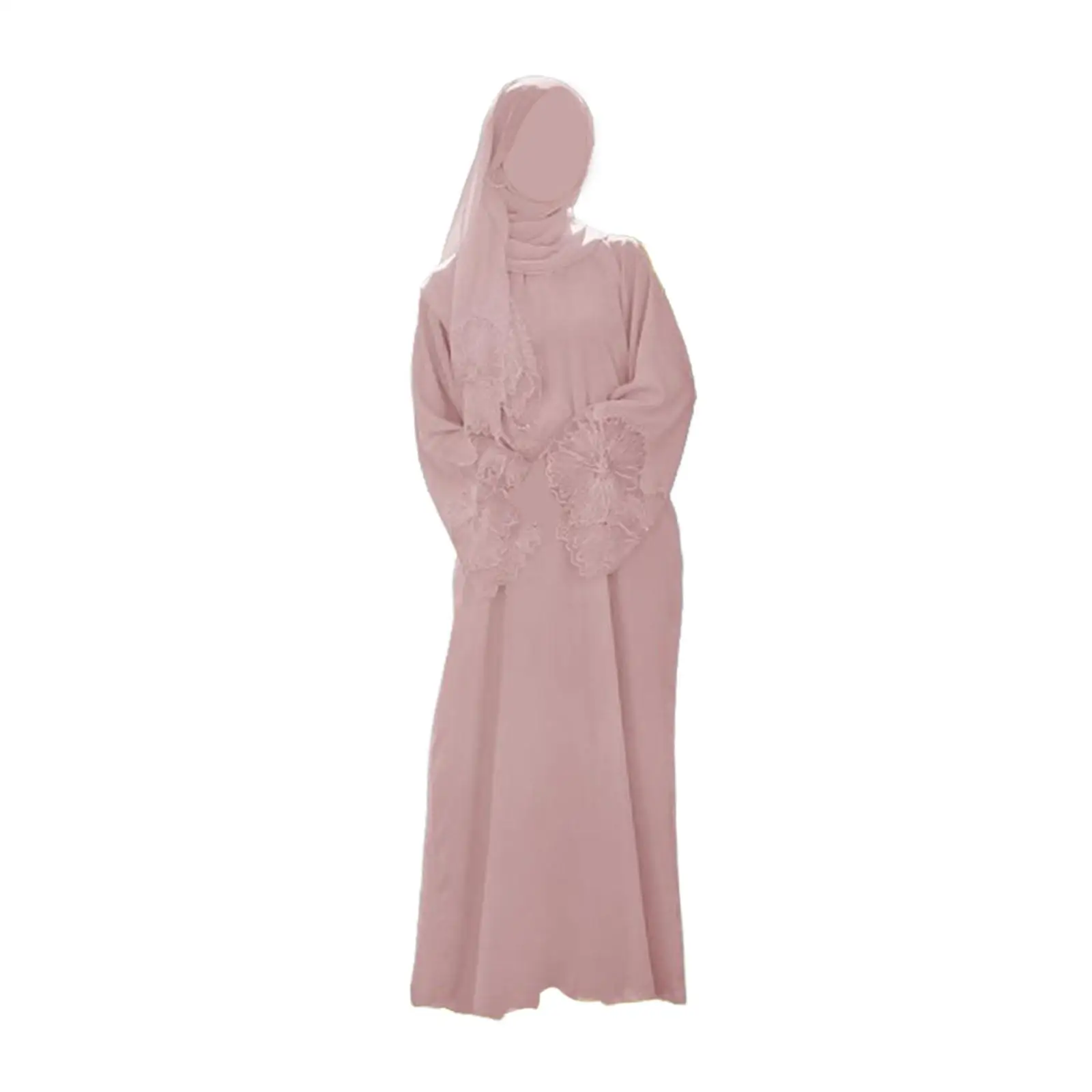 Muslim Robe Long Sleeves Full Cover Outfits Prayer Dress for Pray Outdoor Women