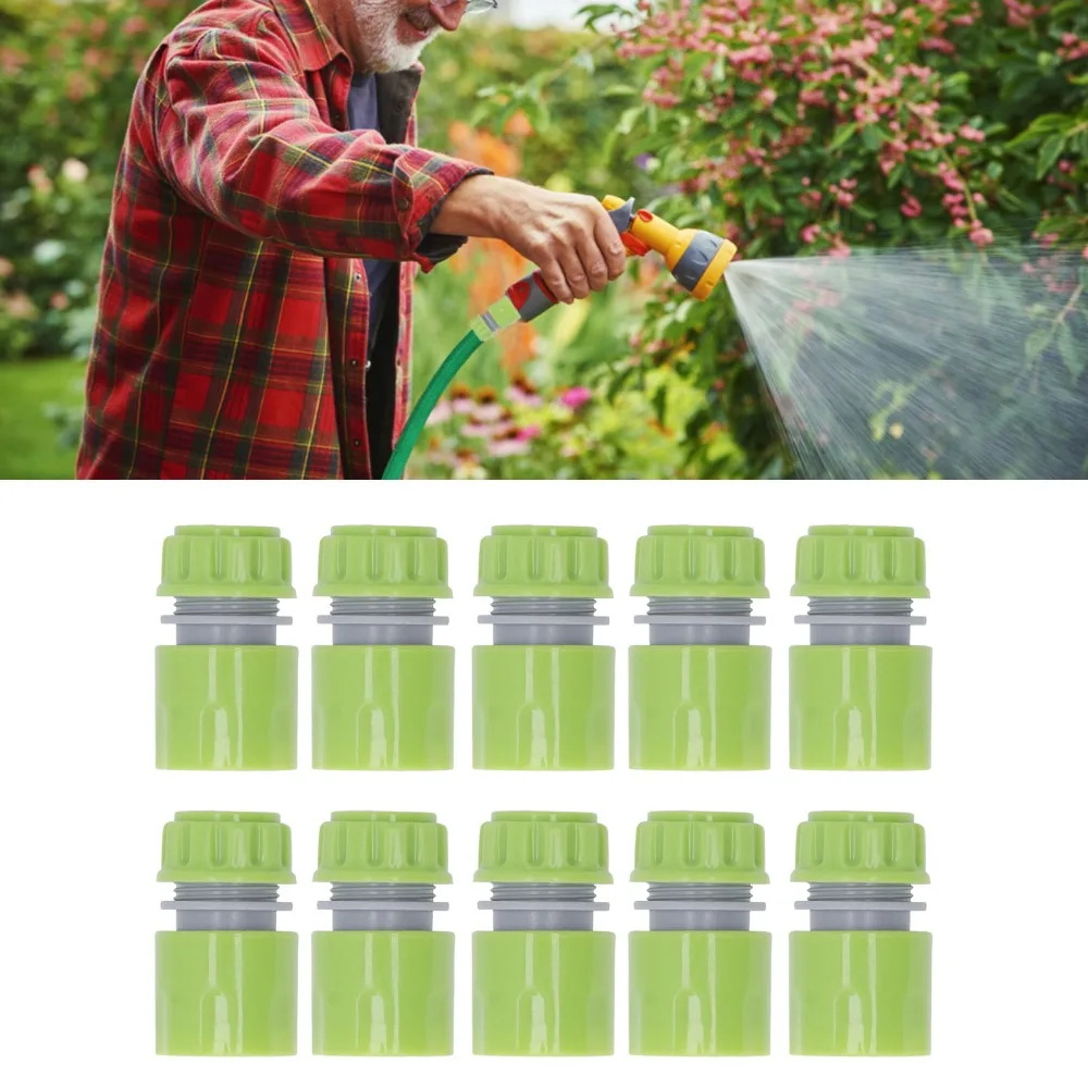 

10pcs G1/2 Thread Water Quick Connectors Leak-Proof Easy Connect Quick Release Connect Kit Green ABS Water Pipe Quick Connector