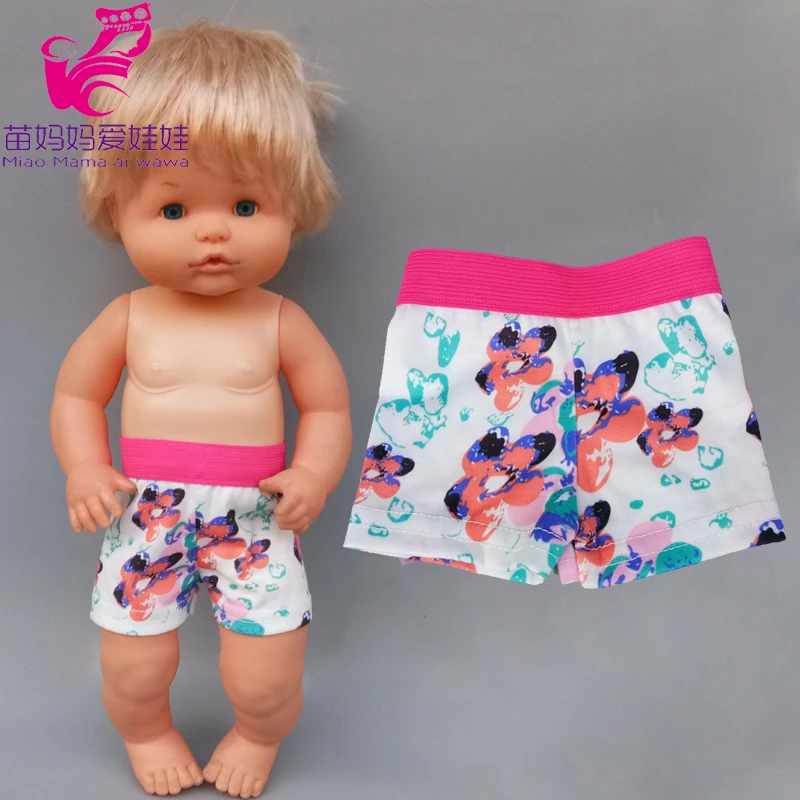 40cm Baby Doll Cotton Shorts and Swimsuit 16 Inch Nenuco Doll Underwear