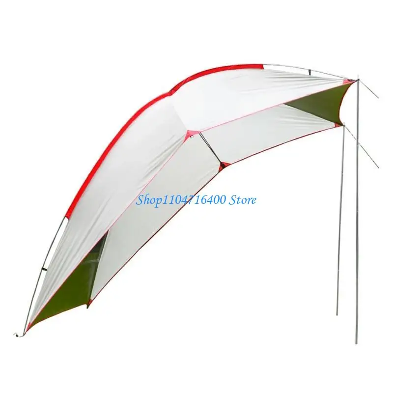 

y1gd Waterproof Car Side Awning Sun Shelter Portable Canopy for Camper Sun Shade Portable SUV Tent Blue Red White