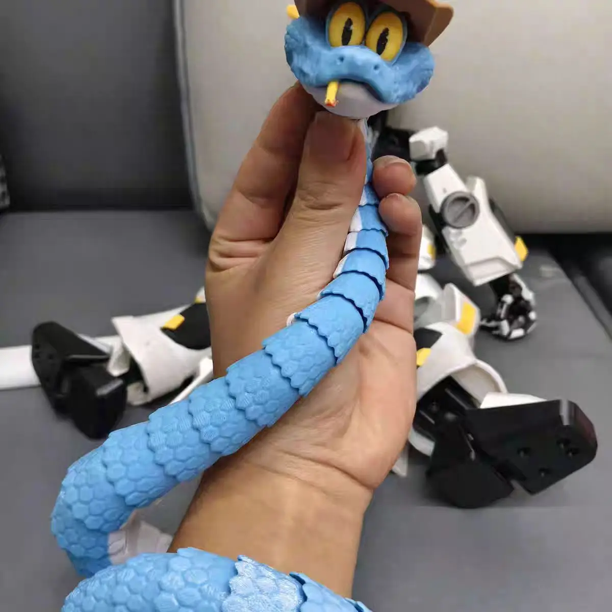 Zootopia Elastyczna Figurka Gary Wąż z Nadrukiem 3D, Zabawka Antystresowa z Ruchomymi Stawami, Figurka Akcji, Motyw Zwierzęcej Miasteczka