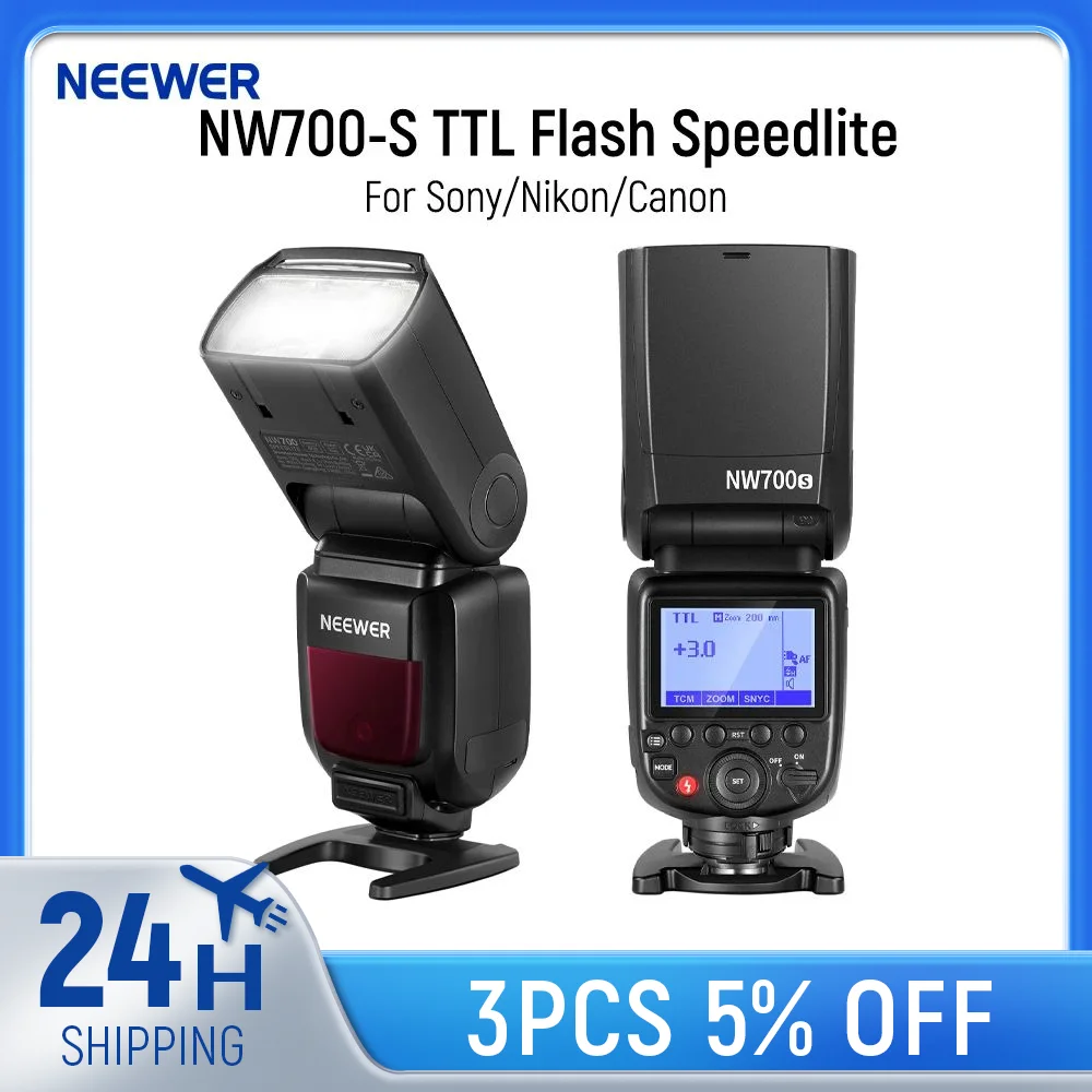 NEEWER NW700 TTL Flash Speedlite For Sony DSLR Cameras 1/8000s High Speed Sync Speedlight 0.1-2.7s Fast Recycling Flashlight