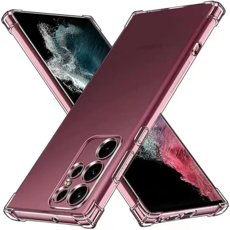 S25ultra Silikonhülle für Samsung Galaxy S25 Edge S24 S23 S21 S20 FE S22 Ultra S10 S9 S8 Plus stoßfeste Abdeckung klare Soft Shell