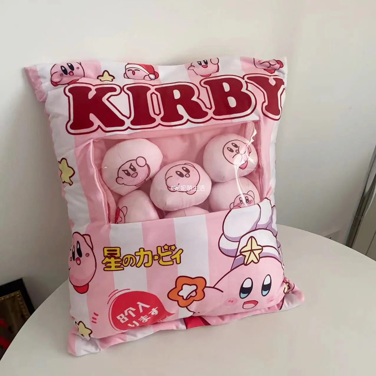 

Miniso аниме A Bag Of плюшевый Кирби Toy Lovely Kirby Bag подвеска в японском стиле Подушка для спины рождественские украшения для дома Gifts