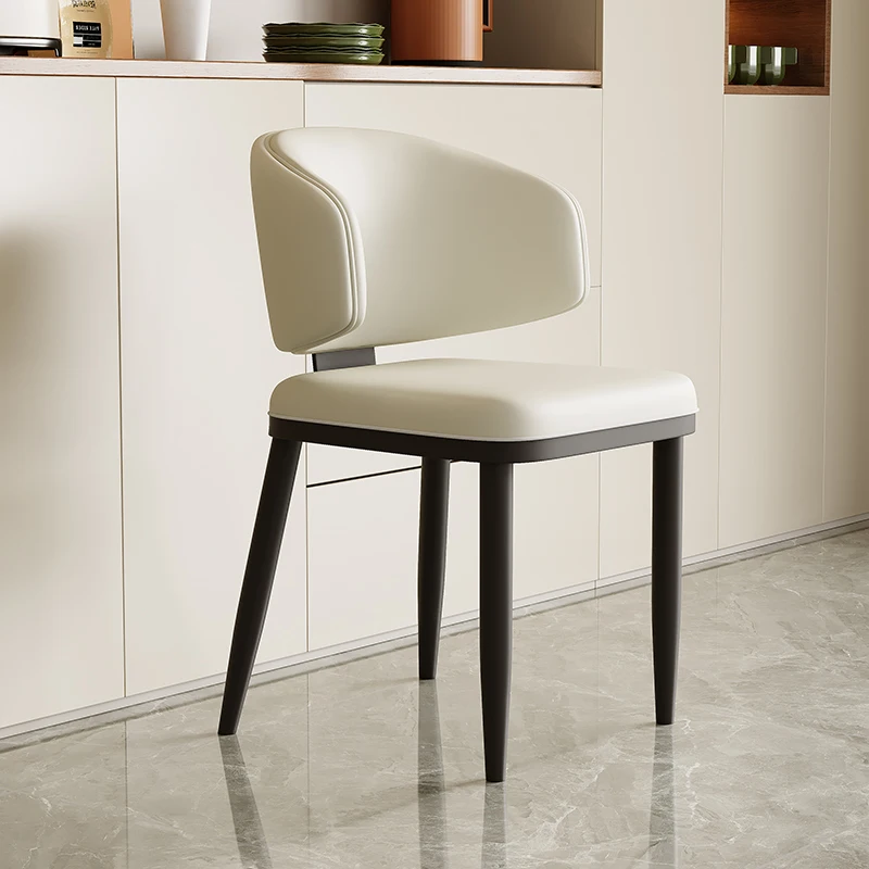 

Italian Rustic Dining Chairs Minimalist Beige Sturdy Restaurant Dining Chair Comfortable Relaxing Silla Para Comedor Furniture