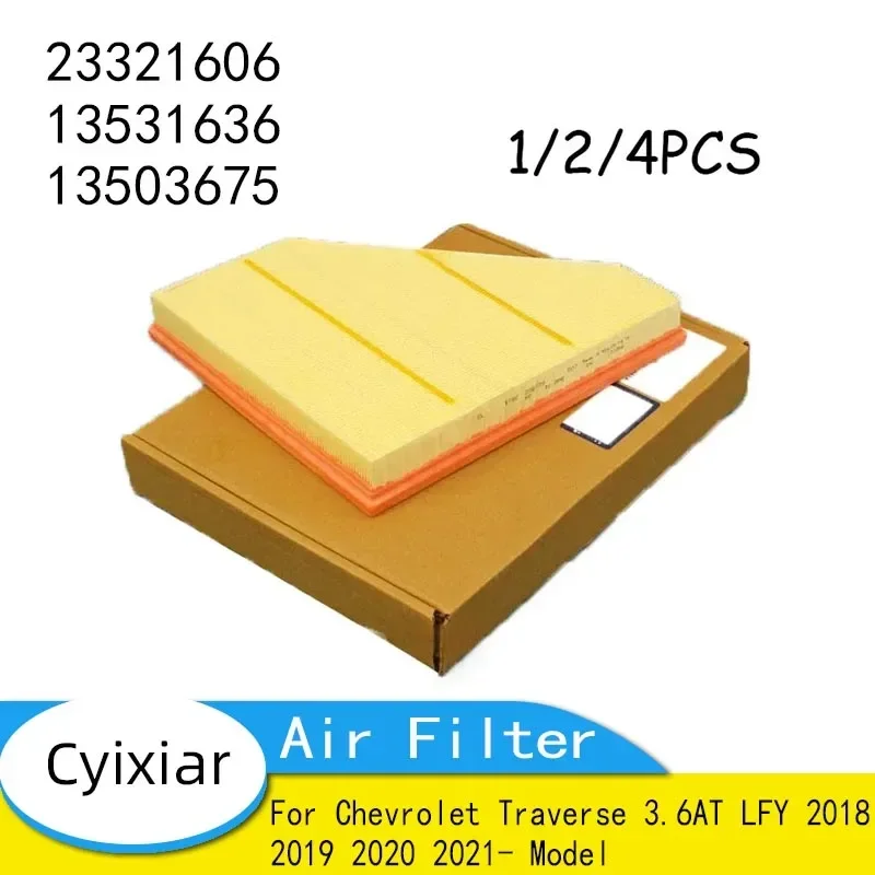 Air Filter Cabin Filter for Chevrolet Traverse 3.6AT LFY 2018 2019 2020 2021- Model OEM 23321606 13531636 13503675