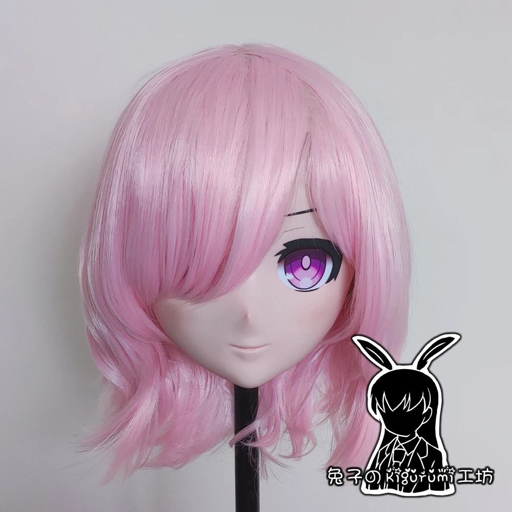 (RB273)Full Head Female Resin Cosplay Japanese Role Play Mash Kyrieligh Kigurumi Mask Crossdresser Doll Transgender Mask