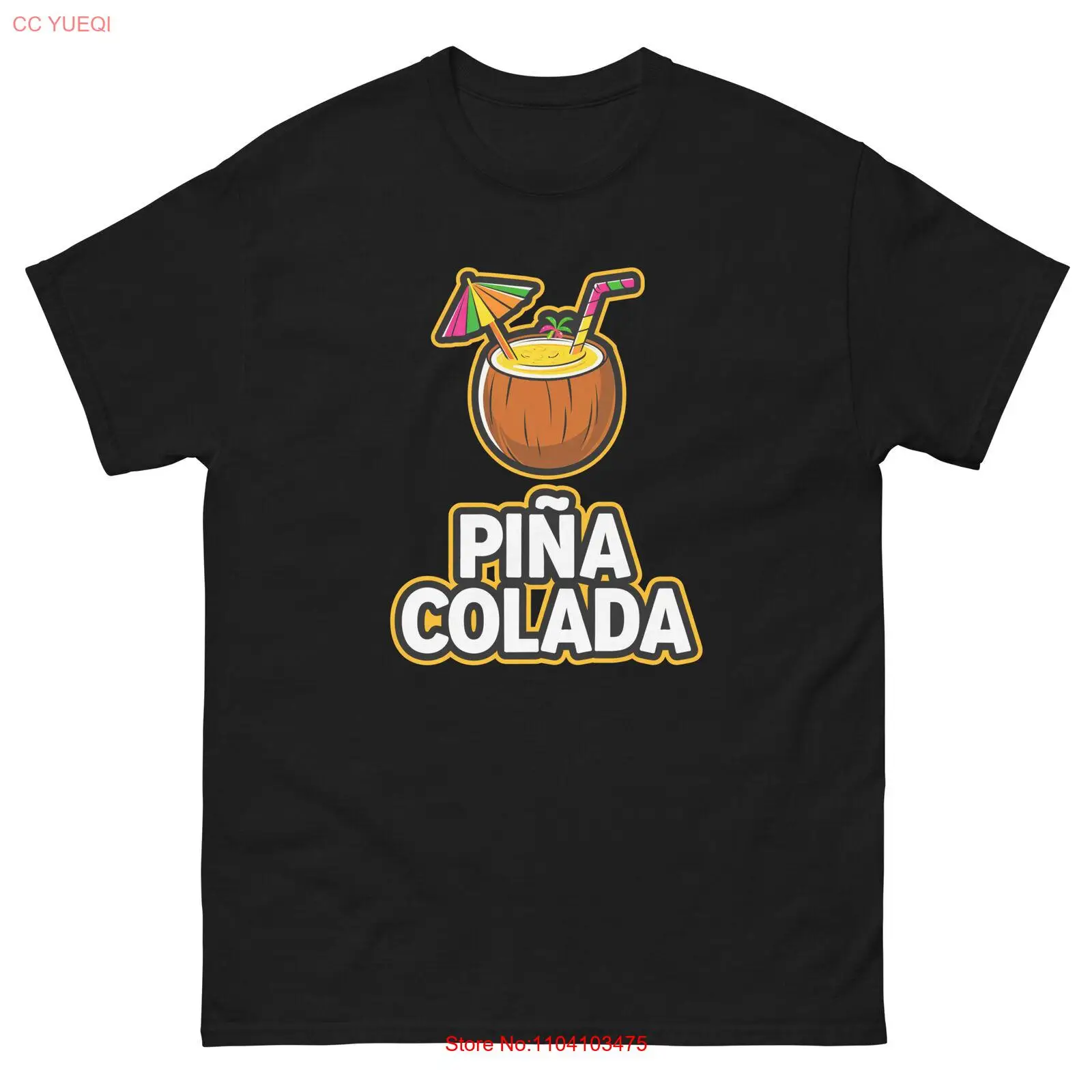 Pina Colada Lover Food Image Cartoon Funny T-Shirt Shirt