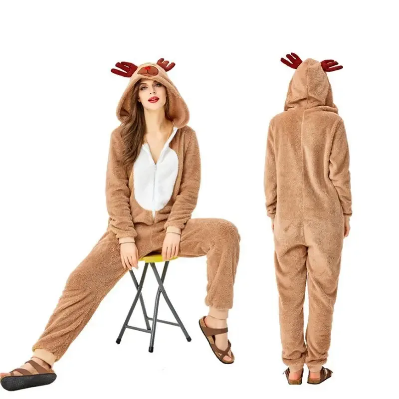 NewAdult زي الأطفال زي جميل الرنة تأثيري حلي الوالدين والطفل زي الكبار الأيائل أداء Costum2025