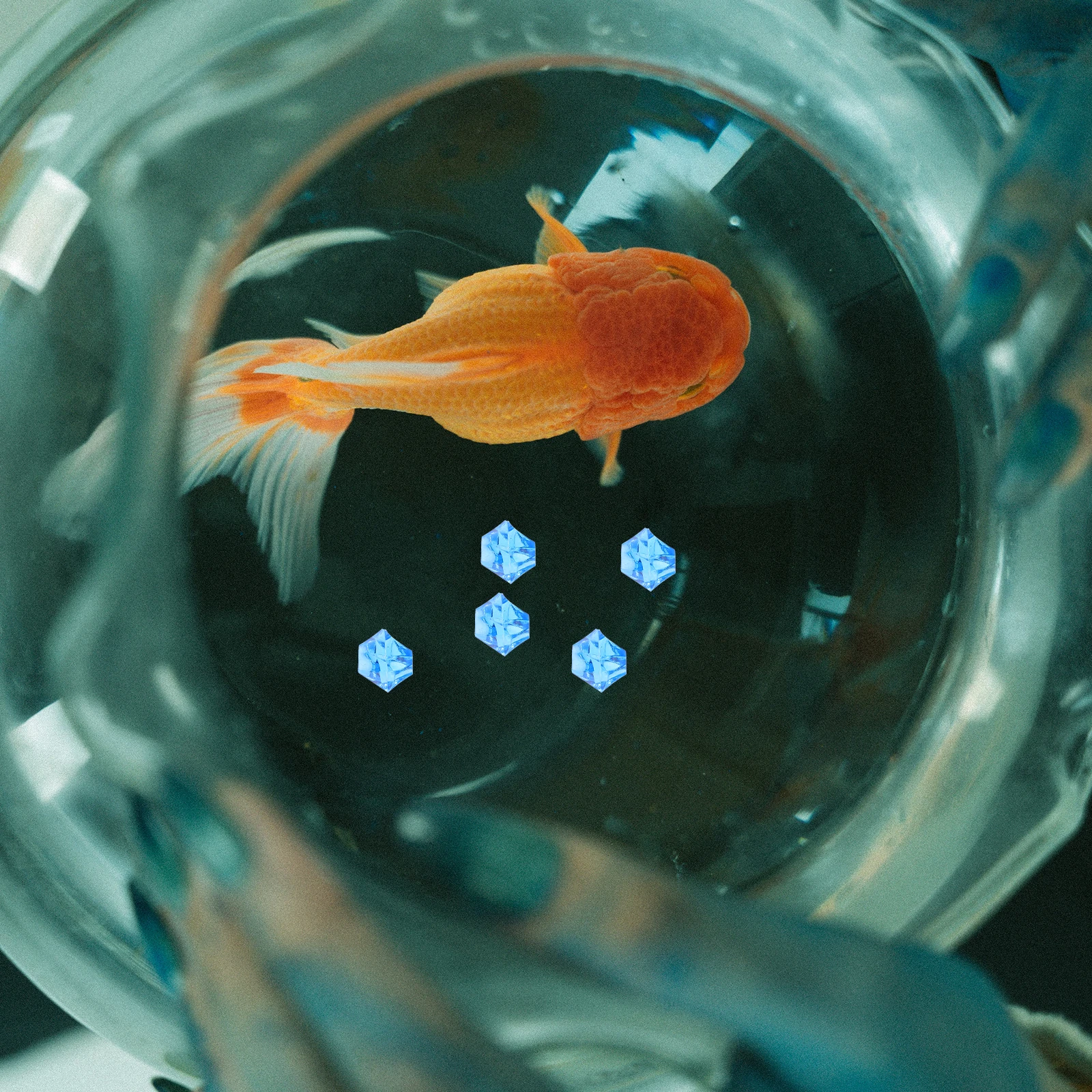 

450 Pcs Ice Cubes Simulated Decoration Reusable Crystal Stone Fake Props Icecubes Artificial