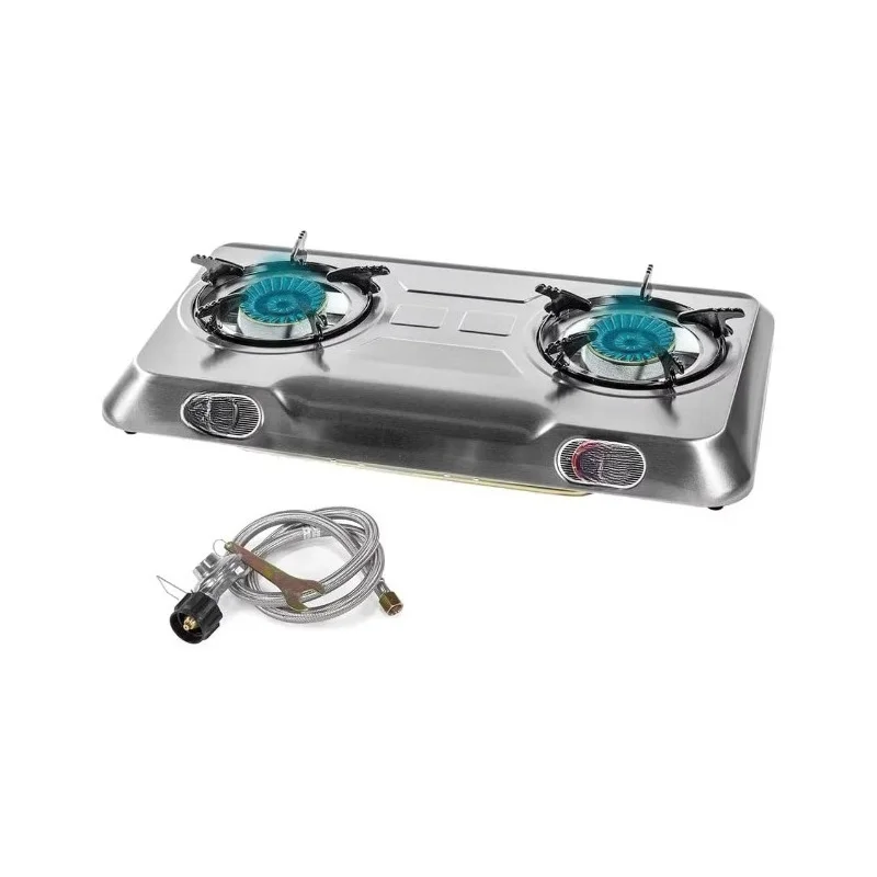 Dual burner cooker Automatic ignition cooker Outdoor LPG propane camping 2 cooker burner