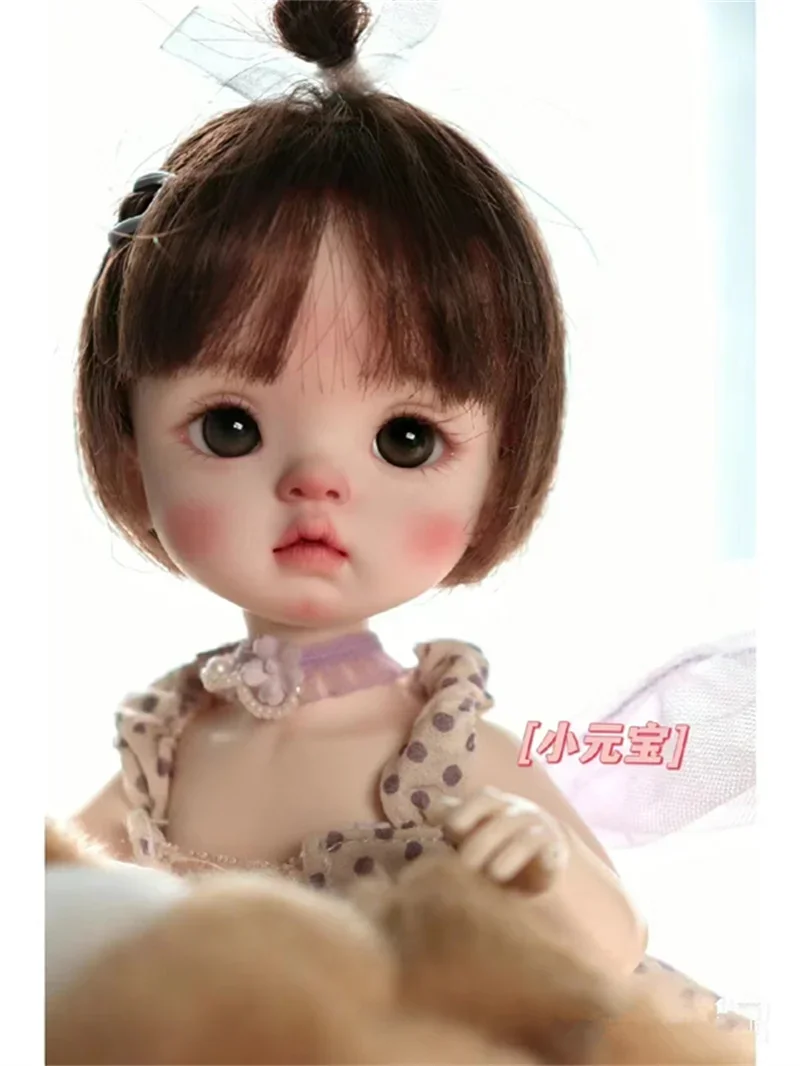 New 25cm Big Head Girl Aggrieved girl 1/6 Q-baby sd bjd doll qianqian resin toy birthday gift makeup Free shipping from stock