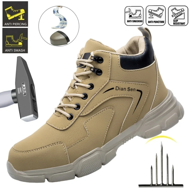 

Lightweight Safety Shoes Men Steel Toe Sneaker Work Man Puncture Proof Safety Industrial Protective Shoes Industrial Boots