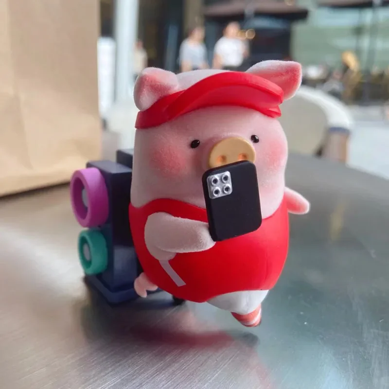 لولو ذا بيجي سلسلة نادي اللياقة البدنية صندوق أعمى لعبة لطيف لولو خنزير عمل الشكل جمع دمية ديكور الفتيات مفاجأة هدايا عيد الميلاد