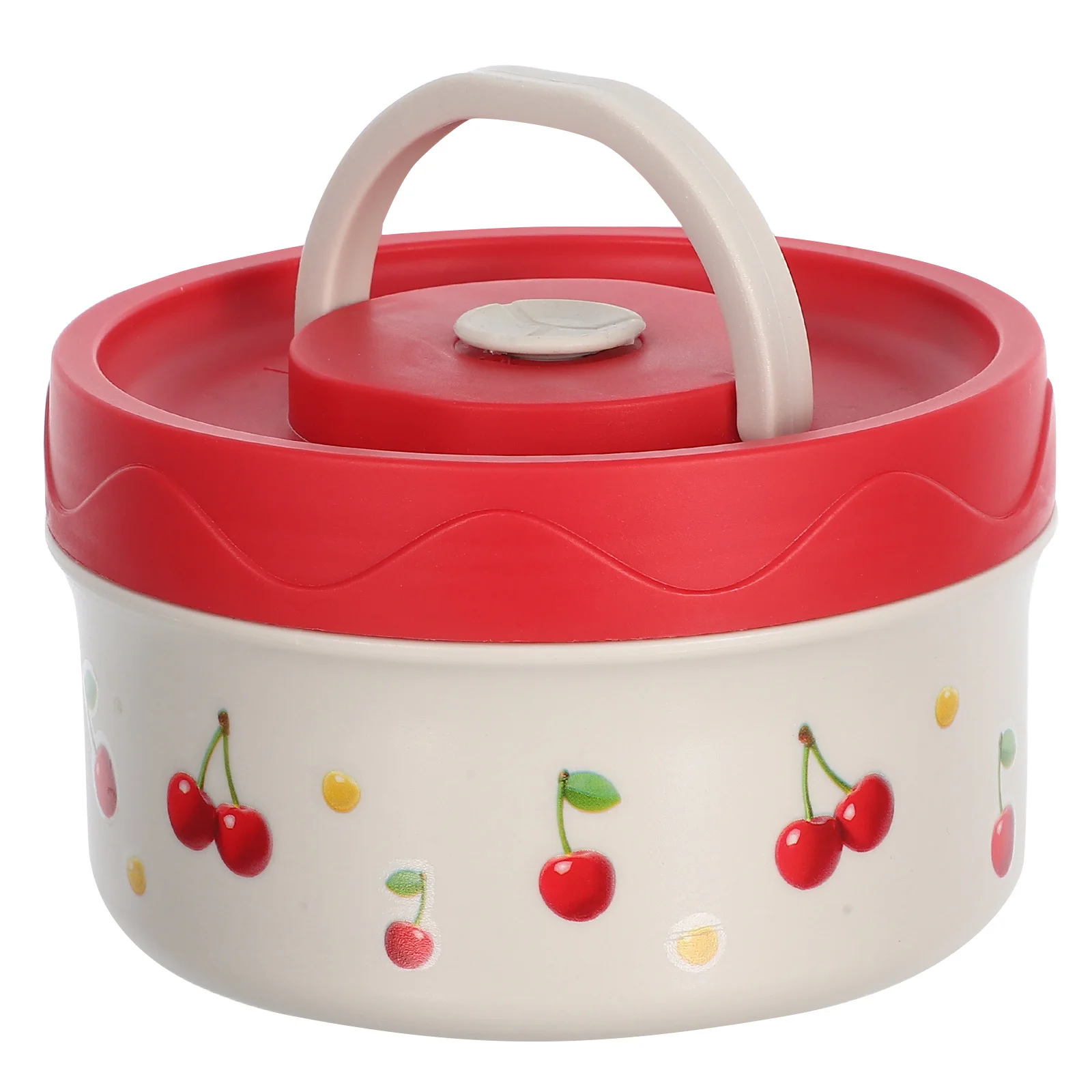 

Stainless Steel Lunch Box 420ml Cherry Design Leak-Proof Portable Food Container Microwave Safe Bento Lunch Box for School Work