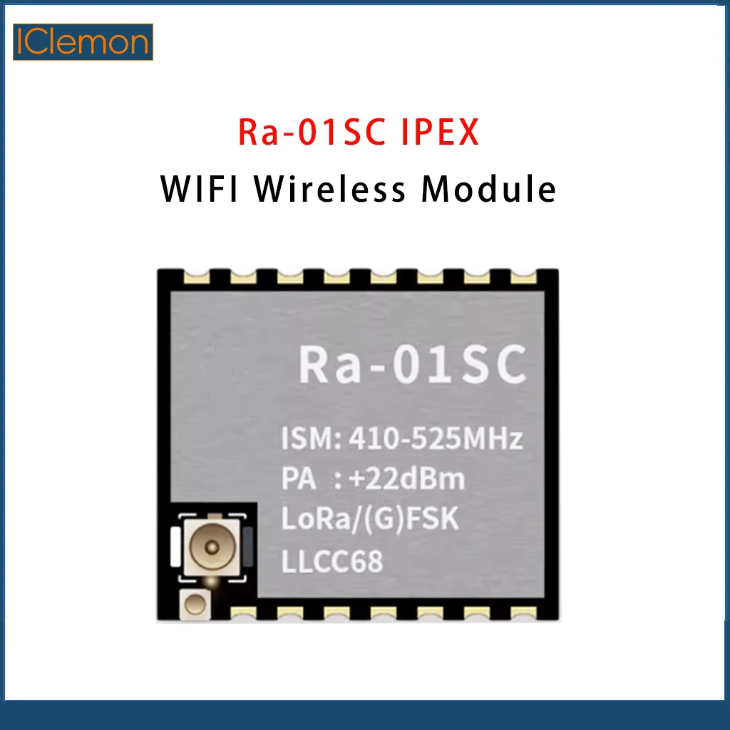 

RA-01SC IPEX SMD-16 LORA Expansion WIFI Wireless Radio Frequency Module RA01SC SPI Interface LLCC68 / Spring Antenna