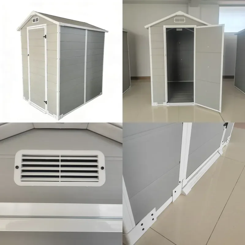 Eco Friendly Durable Multi Functional Outdoor Garden Storage Shed Aluminum Frame Movable Tool Room Container House