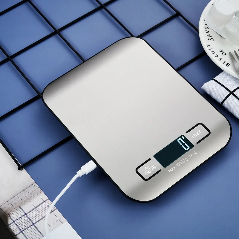 

Digital Kitchen Scale with LED Display 10kg 1g Precision Electronic Food Scale for Baking Jewelry Snacks Weighing Digital Scale