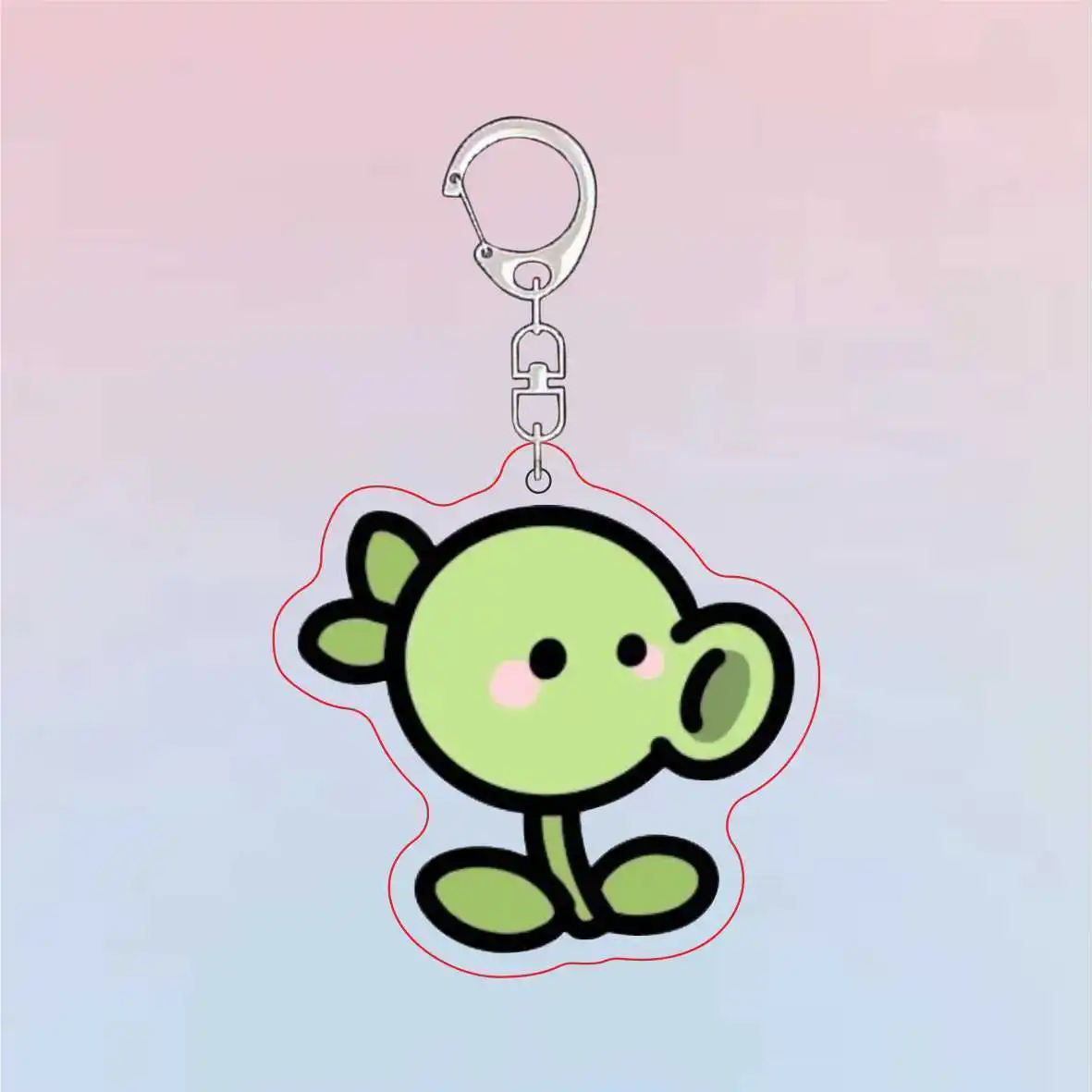 Plants Vs Zombies Acrylic Cute Keychain Game Related Products Girls Gift Key Chain Bag Charms Souvenir Creative Pendant Jewelry view 4