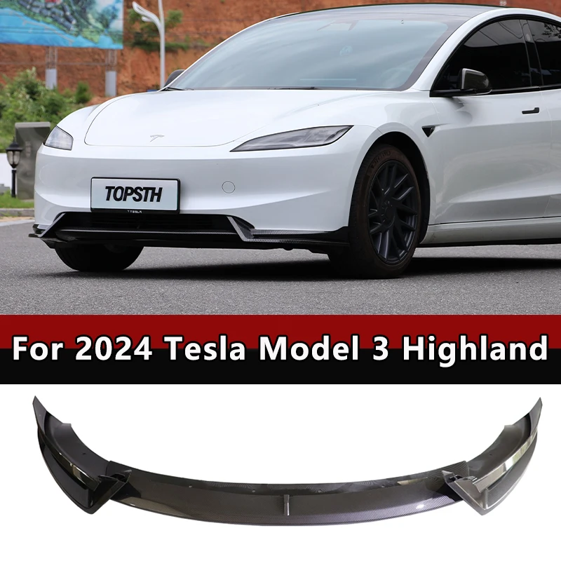 

Для 2024 Tesla Model 3 highland дефлектор для переднего бампера губ бампер защитная накладка Модифицированный Корпус Комплект диффузора аксессуары