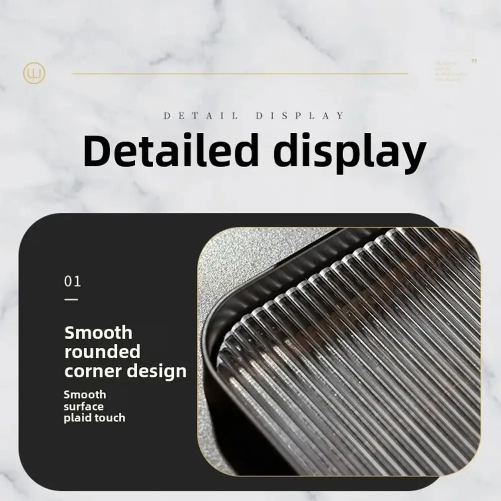 

Rectangle Acrylic Serving Tray Leak-proof Comfortable Grip Clear Serving Platters Multipurpose Smooth Surface