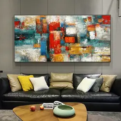 Handpainted Abstract Oil Painting On Canvas Wall Art For Room Home Decor Oil Texture Canvas Art Mural For Living Room Decoration