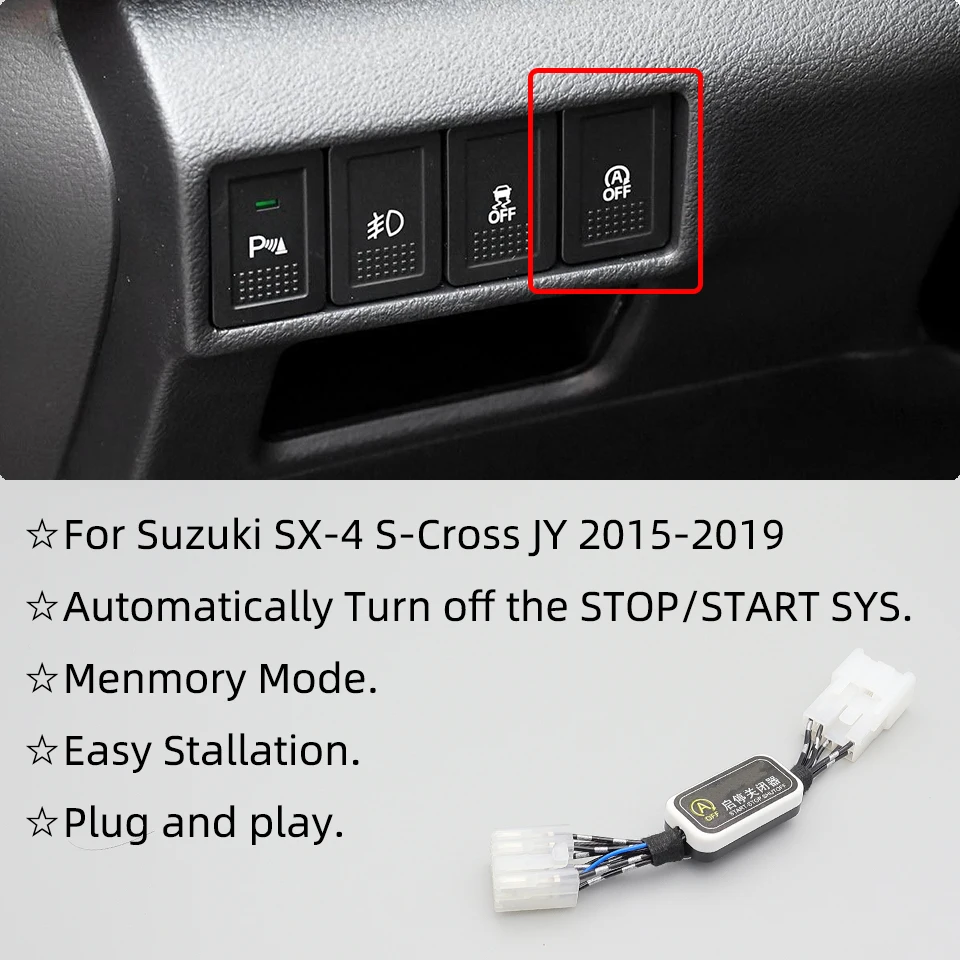 For Suzuki SX-4 S-Cross 2015 2016 2017 2018 Automatic Stop Start Engine System Off Device Control Sensor Cable Plug Modification