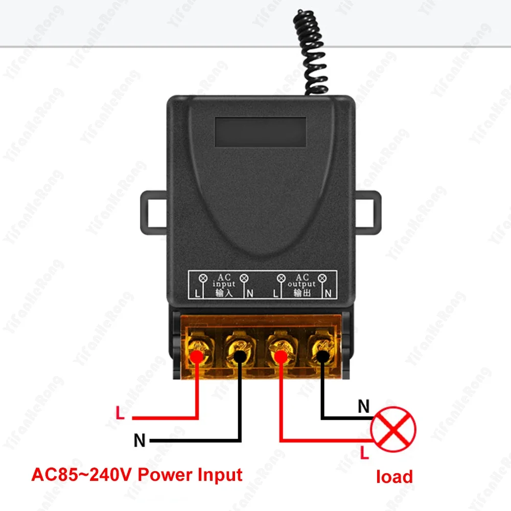 433MHz Wireless Remote Control Switch 433MHz RF Learning Remote Control AC 85-220V 30A On Off Remote Controller Transmitter