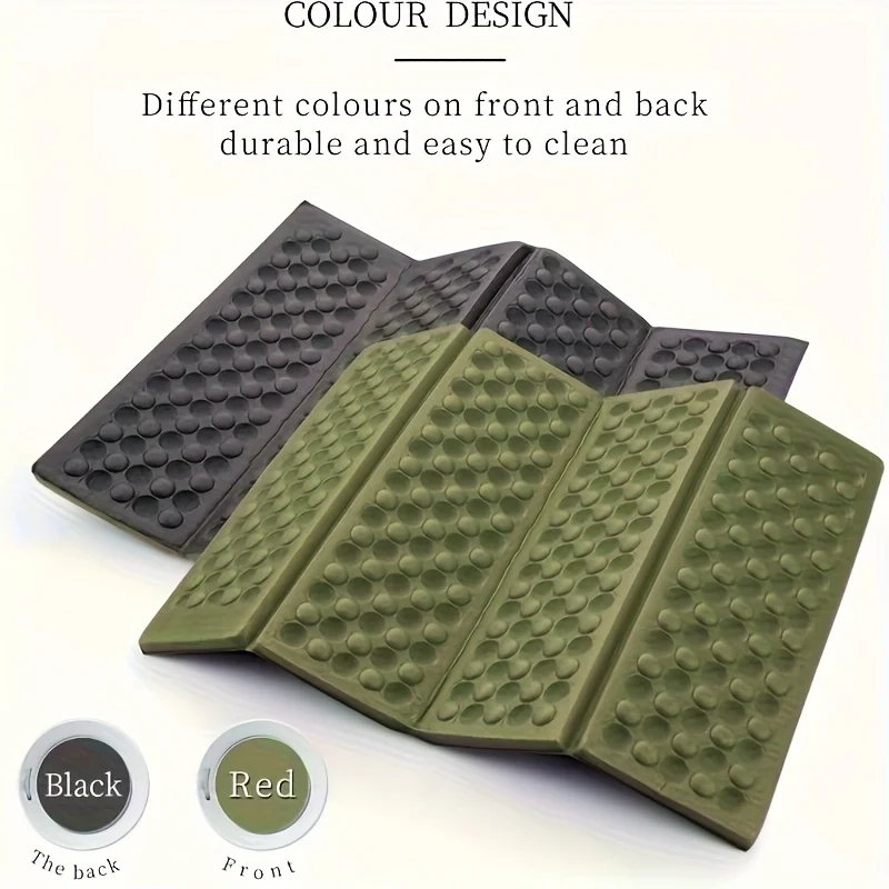 2er-Pack Ergonomisches Design Langlebiges Dickes Vierfach Faltbares Sitzkissen, Outdoor Camping Sitzkissen, Tragbares Sitzkissen