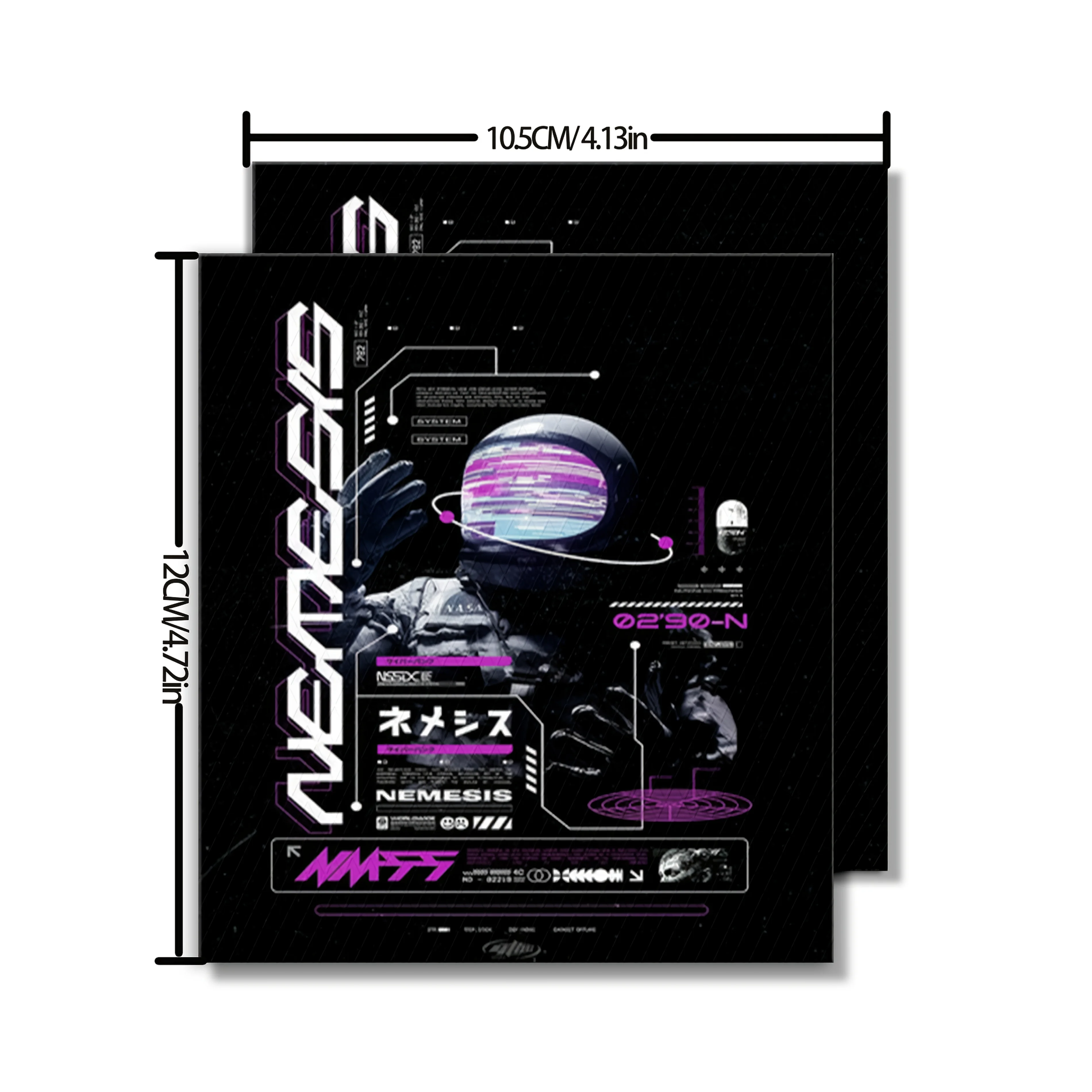 2Pcs/set Punk Tech Graffiti Handlebar Stickers, Anti-Slip Waterproof Vinyl Decals for Motorcycle and E-Bike