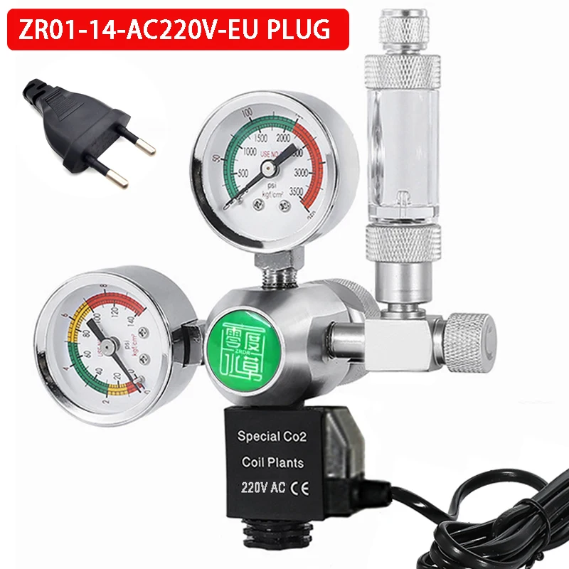 ZRDR Aquarium Diyco2 Regler Magnet blasen zähler CO2-Steuerungssystem Reaktion wasserdichtes Aquarium CO2-Druckreduzierventil 4