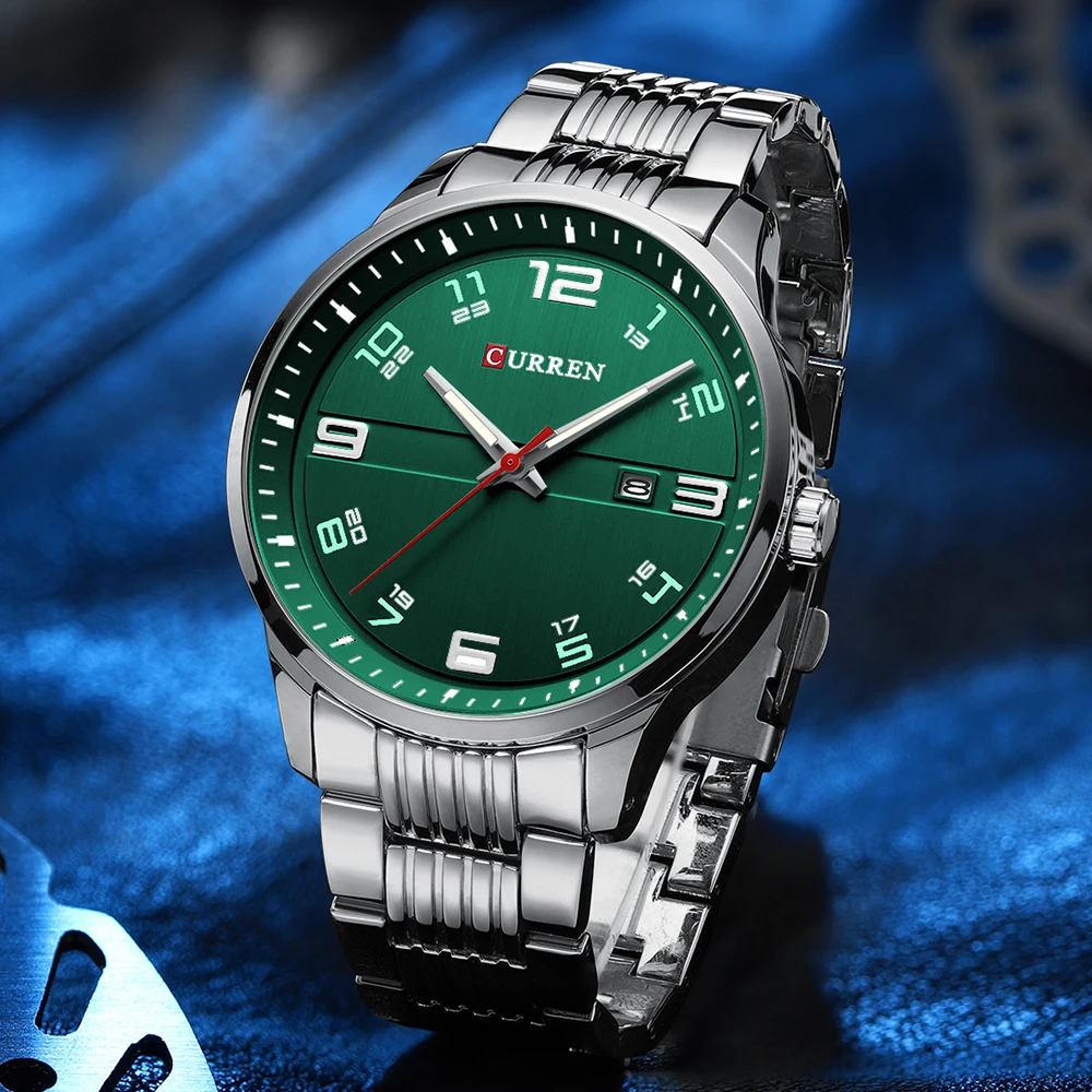 CURREN 8411 Watch Men\'s Luxury Brand Large Military Sports Watch Stainless Steel Simple Luminous Men\'s Clock Relogio Masculino