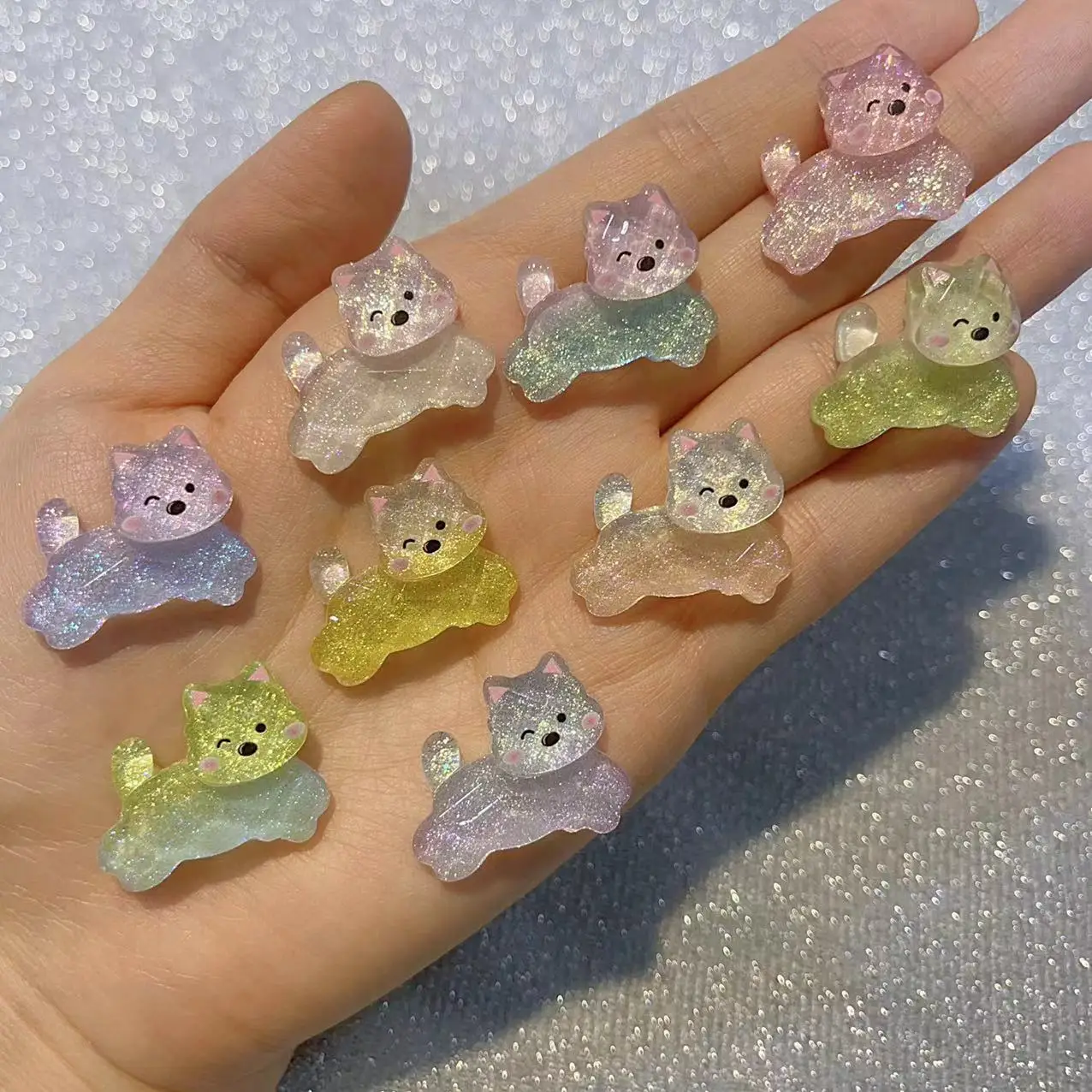 

Светлячок, светящиеся фигурки бегущей собаки, аксессуары 27 × 21 мм, ручная работа, чехол для мобильного телефона «сделай сам», фоторамка, украшения для собак